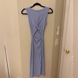 Oten Ribbed Periwinkle Midi Dress